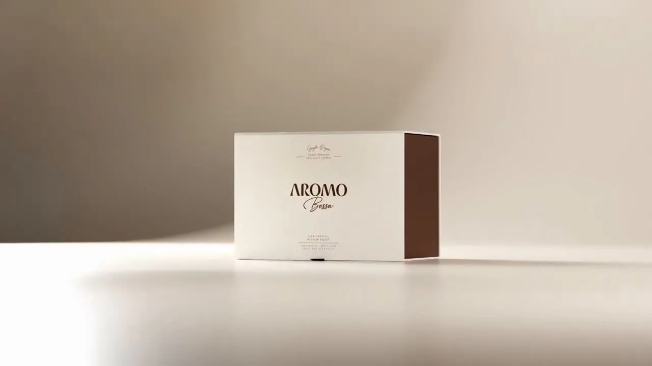 Caixa da Aromo Bossa sobre fundo claro