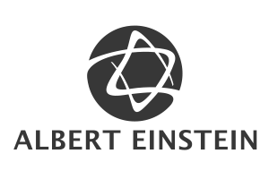 Logo Hospital Albert Einstein, cliente Folhetim